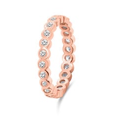 Brilio Silver Очаровательное бронзовое кольцо с цирконами RI050R цена и информация | Кольца | pigu.lt