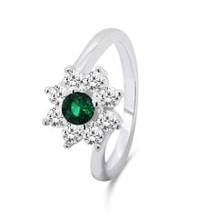 Brilio Silver Красивое серебряное кольцо с цирконами RI053WG цена и информация | Кольцо | pigu.lt