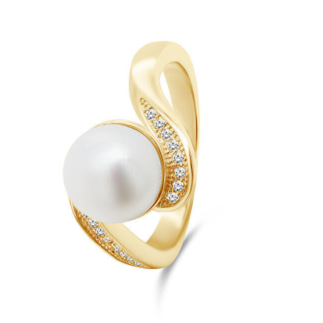 Sidabrinis paauksuotas žiedas moterims Brilio Silver RI061Y kaina ir informacija | Žiedai | pigu.lt