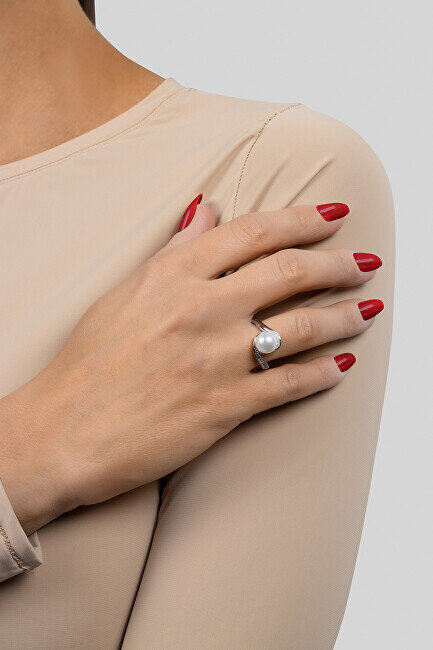 Sidabrinis paauksuotas žiedas moterims Brilio Silver RI061Y kaina ir informacija | Žiedai | pigu.lt