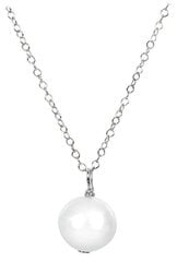 JwL Luxury Pearls Правая жемчужно-белая краска на серебряной цепочке JL0087 цена и информация | Женское колье | pigu.lt
