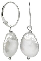 JwL Luxury Pearls Серебряные серьги с белым жемчугом справа JL0154 sJL0154 цена и информация | Серьги | pigu.lt