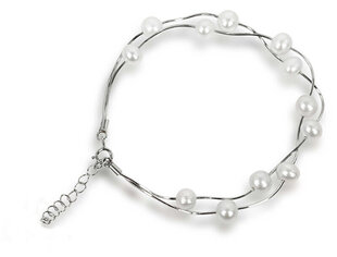 JwL Luxury Pearls Нежный браслет из натурального белого жемчуга JL0174 цена и информация | Женские браслеты | pigu.lt