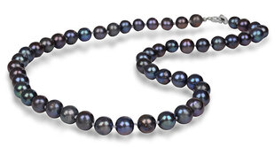 JwL Luxury Pearls Колье с настоящим металлическим синим жемчугом JL0265 цена и информация | Украшения на шею | pigu.lt