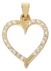 Brilio Золотая подвеска в виде сердца с прозрачными кристаллами 249001 00462 цена и информация | Женское колье | pigu.lt
