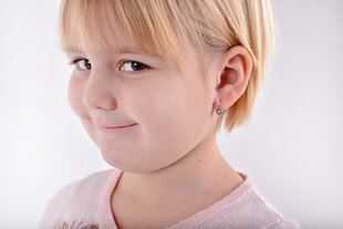 Детские серебряные серьги 431 001 02660 04 цена и информация | Аксессуары для детей | pigu.lt