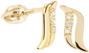 Auksiniai auskarai moterims Brilio 239 001 00519 sBR1298 kaina ir informacija | Auskarai | pigu.lt