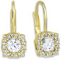 Kvadratiniai auksiniai auskarai moterims Brilio sBR1620 kaina ir informacija | Auskarai | pigu.lt