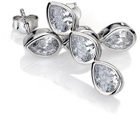 Hot Diamonds Блестящие серебряные серьги Emozioni Acqua Amore EE039 sHD1281 цена и информация | Серьги | pigu.lt