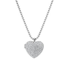 Hot Diamonds Серебряное колье-сердечко с бриллиантовым медальоном Memories Heart DP770 цена и информация | Украшения на шею | pigu.lt