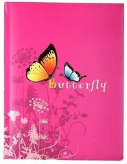 Užrašų knyga Butterfly Optima, A5, langeliais, 80 lapų, 65gsm kaina ir informacija | Sąsiuviniai ir popieriaus prekės | pigu.lt