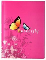 Užrašų knyga Butterfly Optima, A6, langeliais, 80 lapų, 65gsm kaina ir informacija | Sąsiuviniai ir popieriaus prekės | pigu.lt