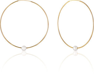 JwL Luxury Pearls Позолоченные серьги с настоящим белым жемчугом JL0639 sJL0639 цена и информация | Серьги | pigu.lt