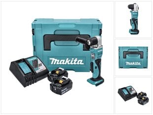 Аккумуляторная угловая дрель Makita DDA 351 RFJ цена и информация | Шуруповерты, дрели | pigu.lt