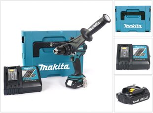 Аккумуляторный шуруповерт Makita DHP 458 Y1J-D цена и информация | Шуруповерты, дрели | pigu.lt