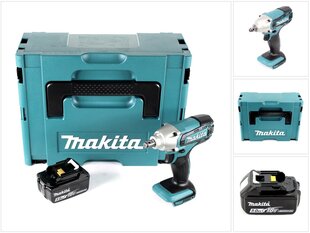 Аккумуляторная ударная дрель Makita DTW 190 T1J цена и информация | Шуруповерты, дрели | pigu.lt