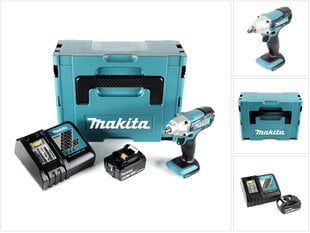 Аккумуляторная ударная дрель Makita DTW 190 RF1J цена и информация | Шуруповерты, дрели | pigu.lt