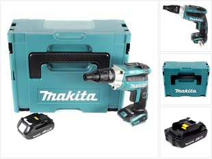 Аккумуляторный шуруповерт Makita DFS 251 Y1J 18 В Li-Ion цена и информация | Шуруповерты, дрели | pigu.lt