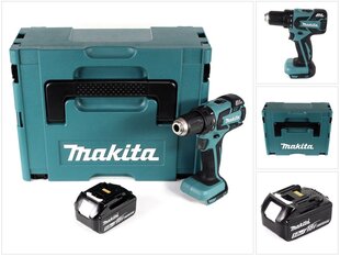 Аккумуляторная дрель Makita DDF 459 T1J цена и информация | Шуруповерты, дрели | pigu.lt