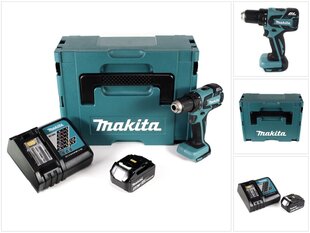 Аккумуляторная дрель Makita DDF 459 RT1J цена и информация | Шуруповерты, дрели | pigu.lt