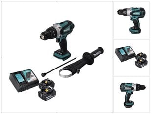 Аккумуляторный шуруповерт Makita DHP 458 RT цена и информация | Шуруповерты, дрели | pigu.lt