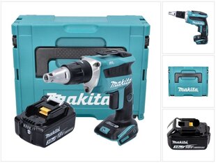 Аккумуляторный шуруповерт Makita DFS 452 F1J цена и информация | Шуруповерты, дрели | pigu.lt