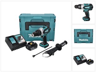 Аккумуляторный шуруповерт Makita DHP 458 RG1J цена и информация | Шуруповерты, дрели | pigu.lt