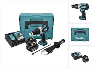 Аккумуляторный шуруповерт Makita DHP 458 RGJ цена и информация | Шуруповерты, дрели | pigu.lt