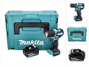 Аккумуляторная дрель Makita DDF 487 T1J цена и информация | Шуруповерты, дрели | pigu.lt