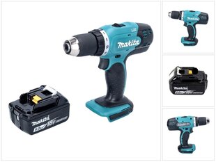 Аккумуляторная дрель Makita DDF 453 T1 цена и информация | Шуруповерты, дрели | pigu.lt