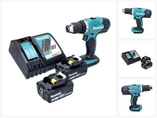 Аккумуляторная дрель Makita DDF 453 RG цена и информация | Шуруповерты, дрели | pigu.lt