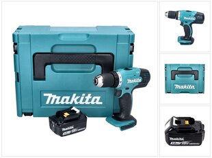 Аккумуляторная дрель Makita DDF 453 F1J цена и информация | Шуруповерты, дрели | pigu.lt