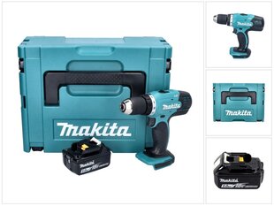 Аккумуляторная дрель Makita DDF 453 T1J цена и информация | Шуруповерты, дрели | pigu.lt