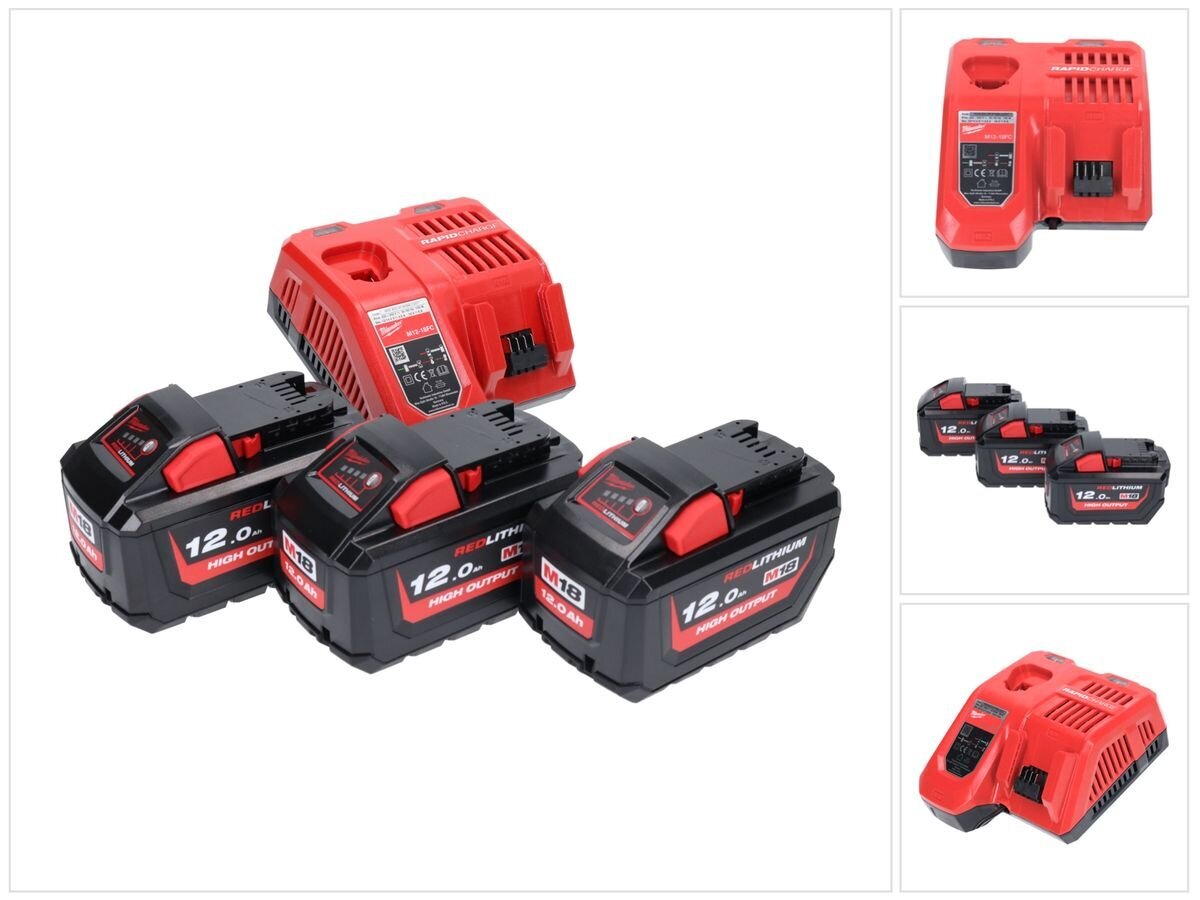 Akumuliatorių rinkinys Milwaukee M18 NRG-1203 kaina ir informacija | Suktuvai, gręžtuvai | pigu.lt