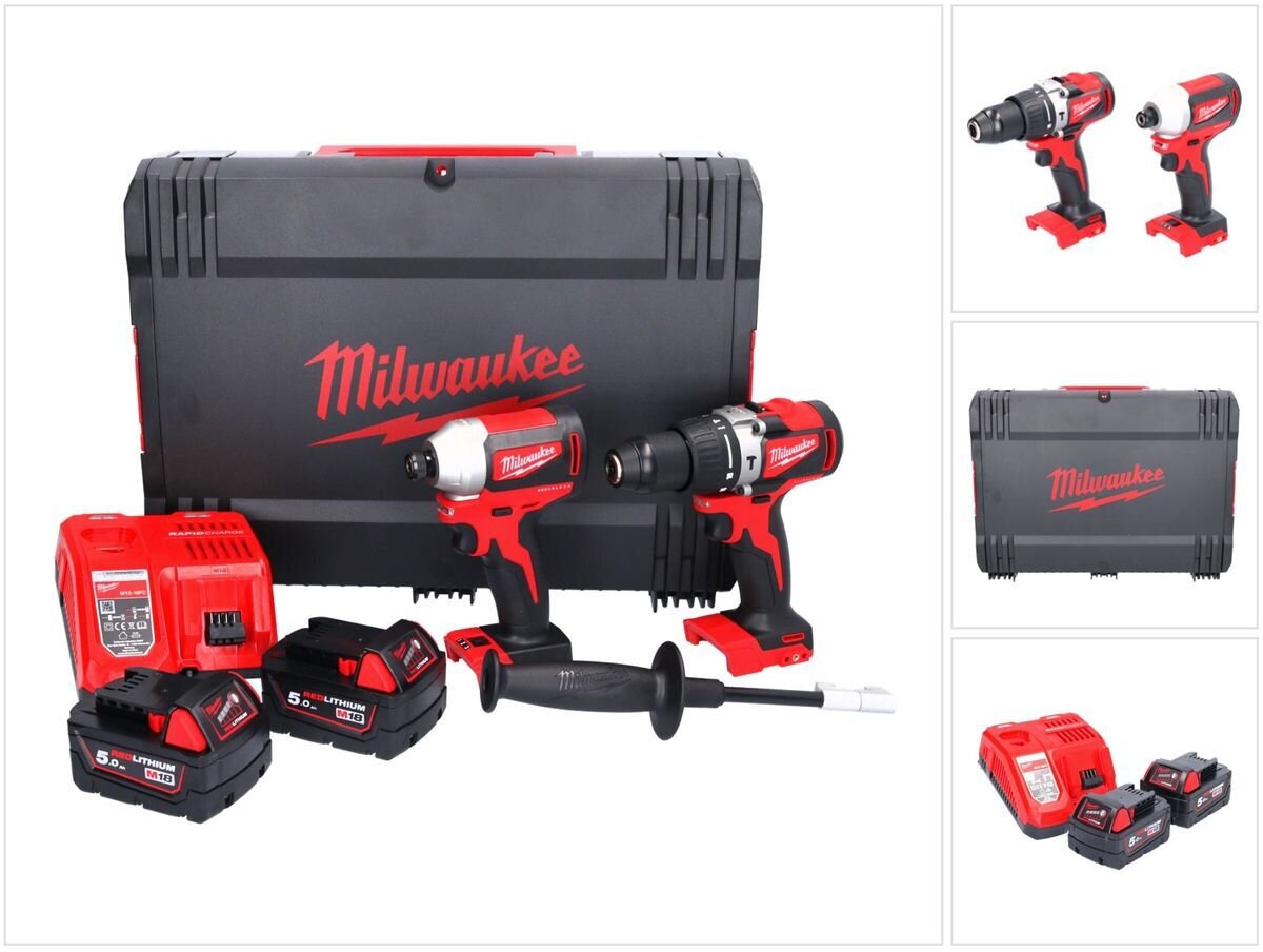 Smūginis gręžtuvas Milwaukee M18 BLPP2A2-502X цена и информация | Suktuvai, gręžtuvai | pigu.lt