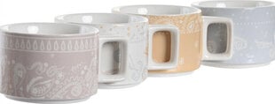 Набор из 4 кружек Mug DKD Home Decor Розовый Зеленый Темно-серый 300 мл цена и информация | Стаканы, фужеры, кувшины | pigu.lt