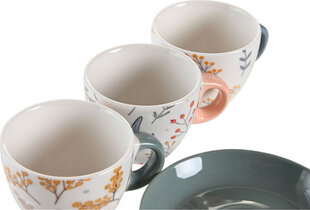 DKD Home Decor puodelių ir lėkštučių rinkinys, 12 vnt. kaina ir informacija | Taurės, puodeliai, ąsočiai | pigu.lt