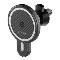 LDNIO Car Mount ,MA20 with inductive charger 15W and metal ring (Black) цена и информация | Держатели для телефонов | pigu.lt