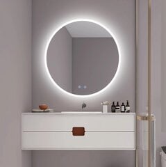 LED veidrodis Normandy, 60 cm kaina ir informacija | Vonios veidrodžiai | pigu.lt