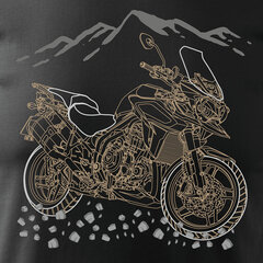 Triumph Tiger мужская футболка с мотоциклом 628-7 цена и информация | Мужские футболки | pigu.lt