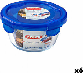 Герметичная коробочка для завтрака Pyrex Cook & Go Синий Cтекло (800 ml) (6 штук) цена и информация | Посуда для хранения еды | pigu.lt