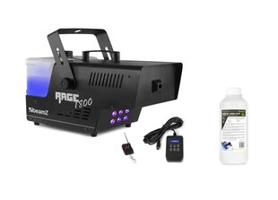 Комплект beamZ Rage 1800LED машина для дыма с таймером + beamZ FSMF1E-C жидкость для дыма 1л цена и информация | Праздничные декорации | pigu.lt