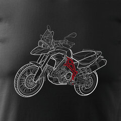 BMW GS 800 ADVENTURE vīriešu motocikla t-krekls ar motociklu 1371-7 цена и информация | Мужские футболки | pigu.lt