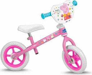 Балансировочный велосипед Toimsa Peppa Pig 10", розовый цена и информация | Балансировочные велосипеды | pigu.lt