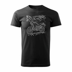 Africa Twin CRF1100L мужская футболка с мотоциклом 1690-7 цена и информация | Мужские футболки | pigu.lt