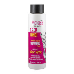 Victoria Beauty 1,2,3! Long! Шампунь, который стимулирует рост волос, с органическим алоэ вера, экстрактом боливийской баланды, 500 мл цена и информация | Шампуни | pigu.lt