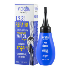 Aliejukas pažeistiems plaukams su organiniu arganų aliejumi Victoria Beauty, 50 ml kaina ir informacija | Priemonės plaukų stiprinimui | pigu.lt