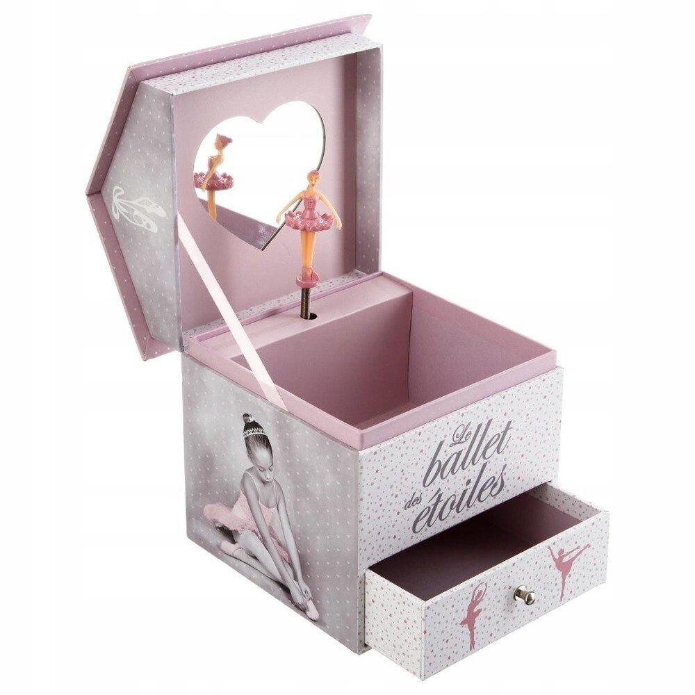 Puošni dėžutė papuošalams, pilka/rožinė kaina ir informacija | Žaislai mergaitėms | pigu.lt