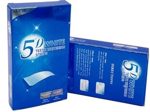 Dantų balinimo juostelės 5D Whitening, 14 vnt. kaina ir informacija | Dantų šepetėliai, pastos | pigu.lt