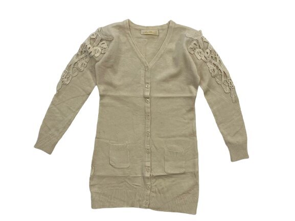 Megztinis mergaitėms Adelli Miss Brum, smėlio spalvos kaina ir informacija | Megztiniai, bluzonai, švarkai mergaitėms | pigu.lt